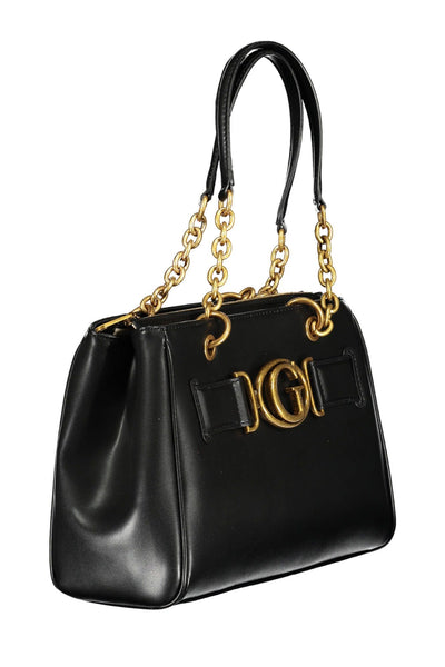 Black Polyurethane Handbag