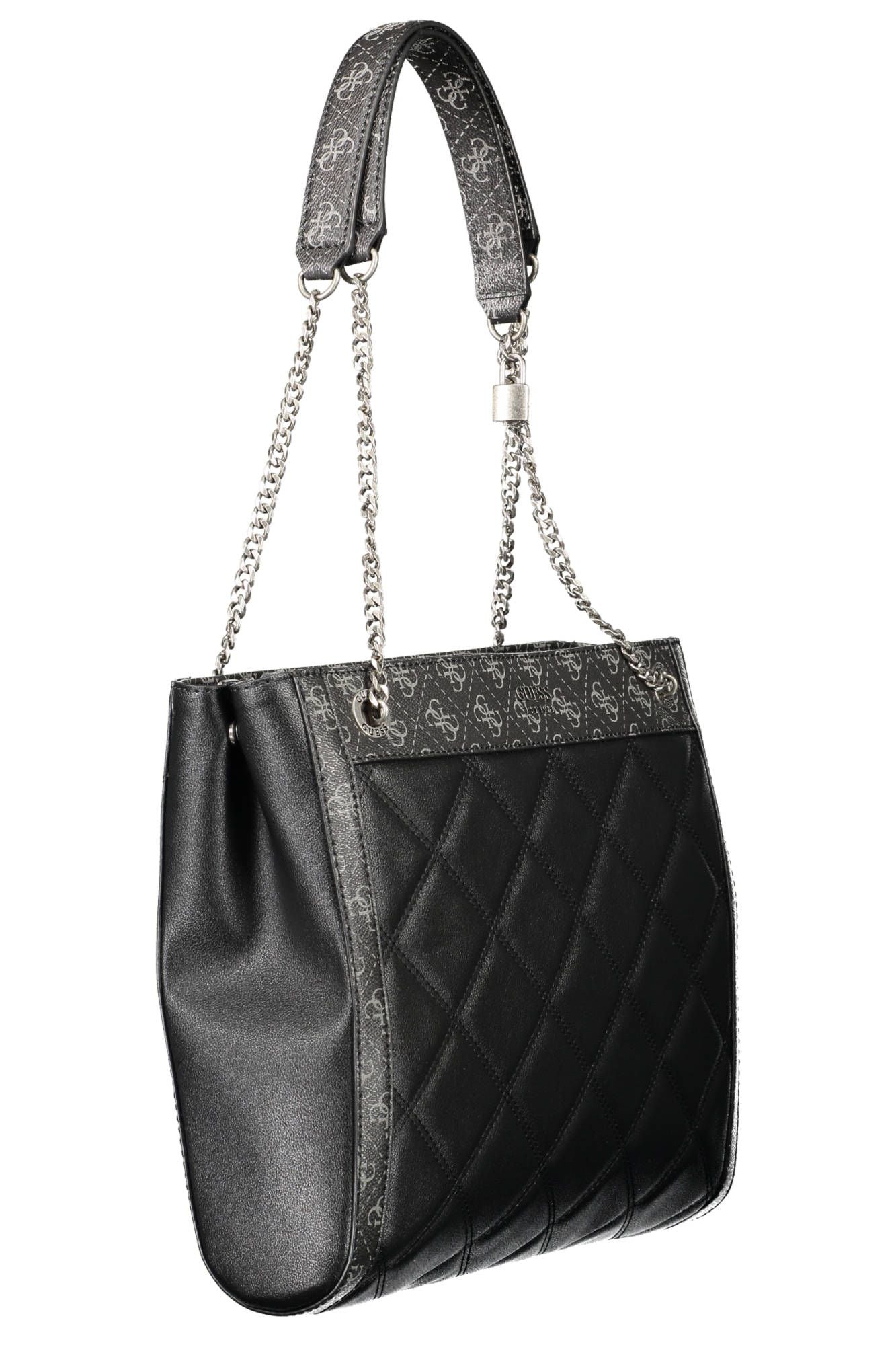 Black Polyurethane Handbag