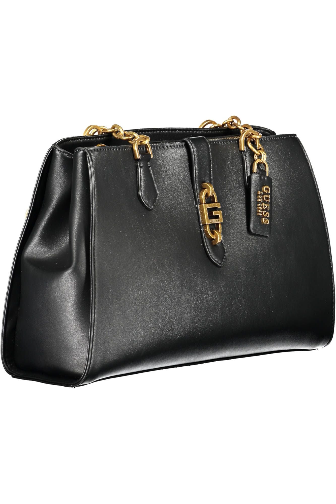 Black Polyurethane Handbag