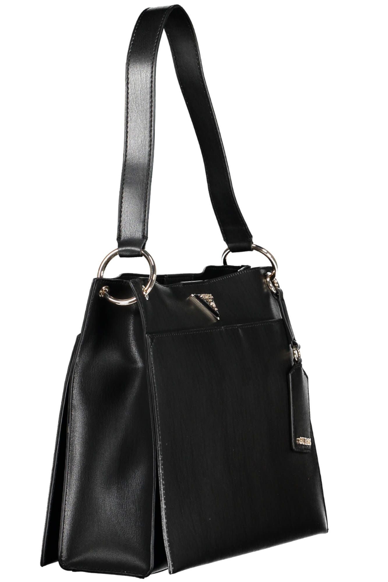 Black Polyurethane Handbag