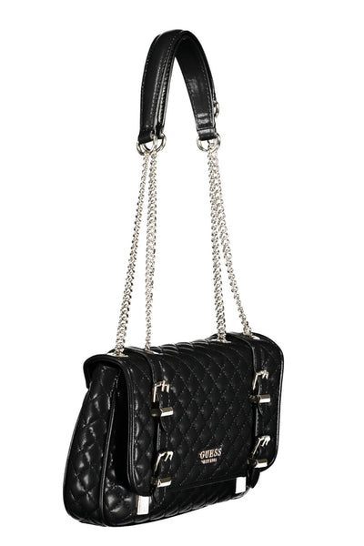 Black Polyurethane Handbag