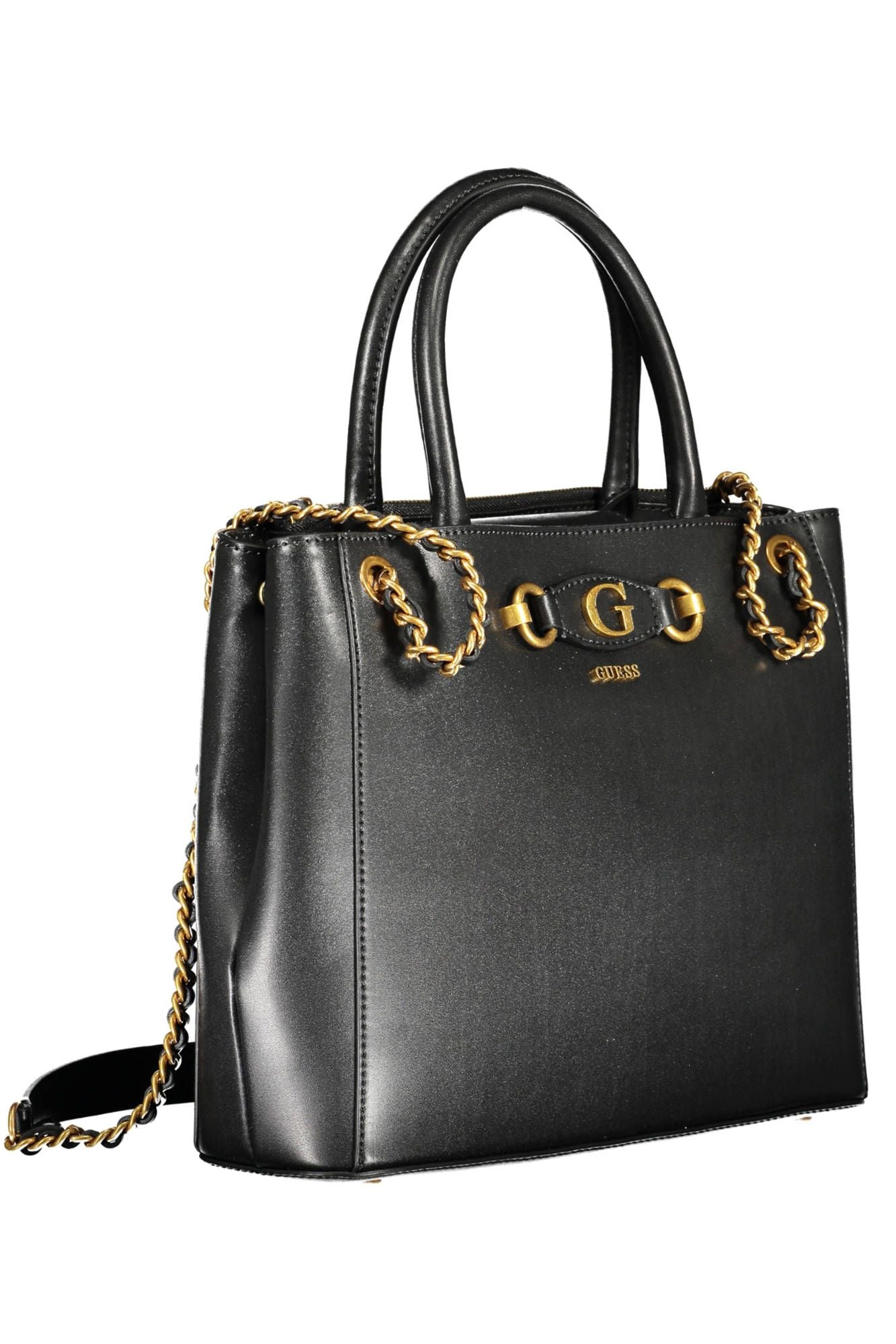 Black Polyurethane Handbag