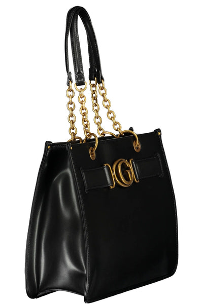 Black Polyurethane Handbag