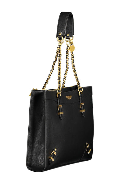 Black Polyurethane Handbag