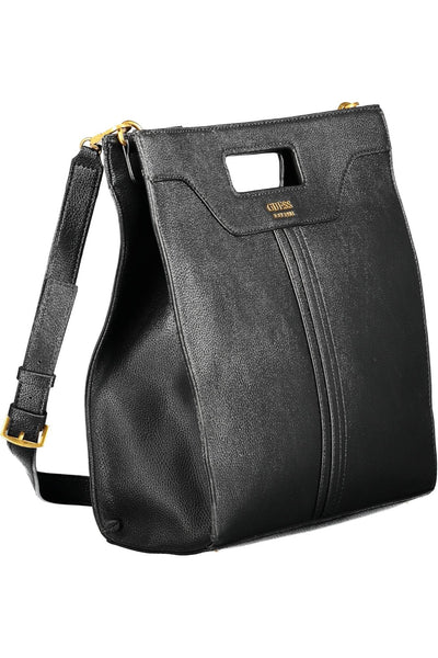 Black Polyurethane Handbag