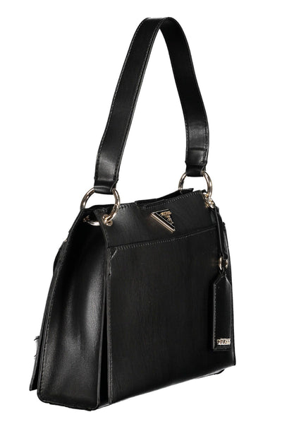 Black Polyurethane Handbag