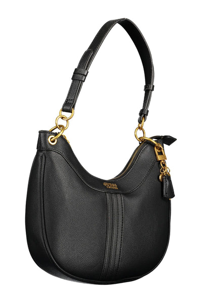 Black Polyurethane Handbag