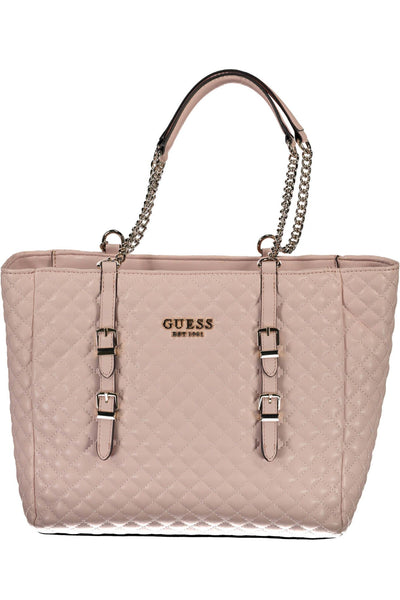 Pink Polyurethane Handbag