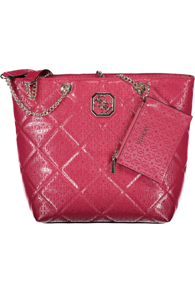 Pink Polyurethane Handbag