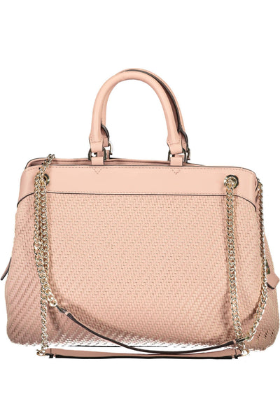 Pink Polyurethane Handbag