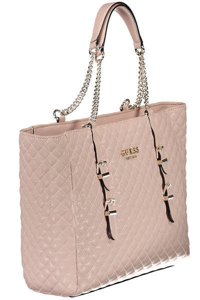 Pink Polyurethane Handbag