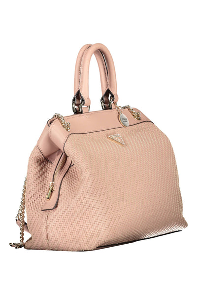 Pink Polyurethane Handbag