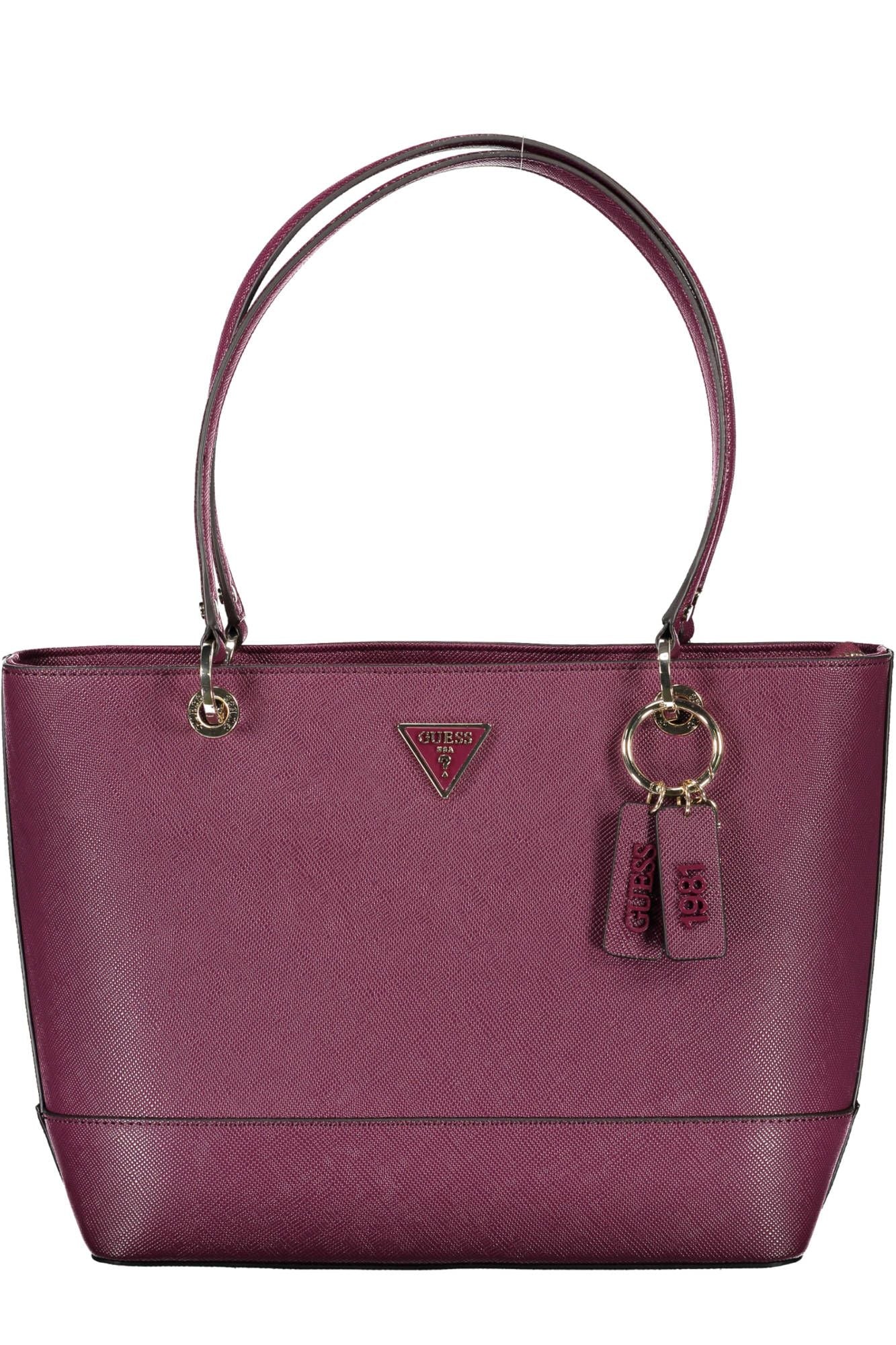 Purple Polyurethane Handbag