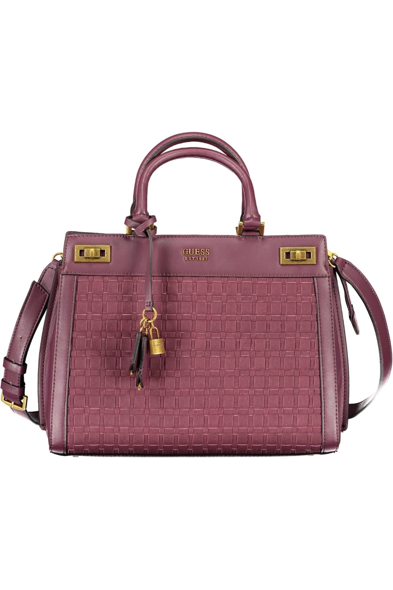 Purple Polyurethane Handbag