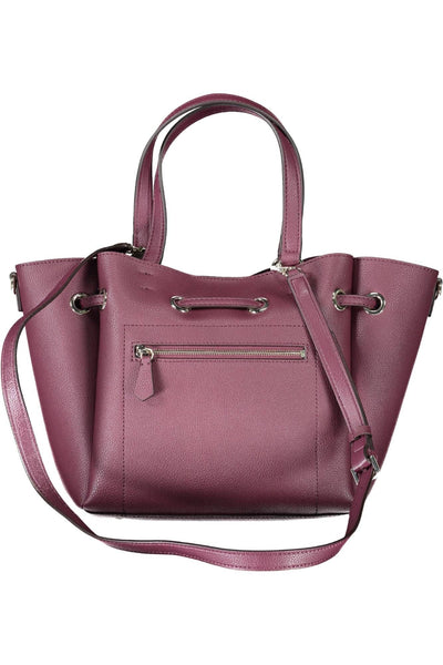 Purple Polyurethane Handbag