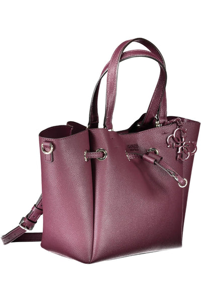 Purple Polyurethane Handbag