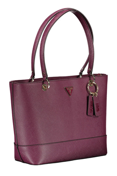 Purple Polyurethane Handbag