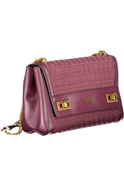 Purple Polyurethane Handbag