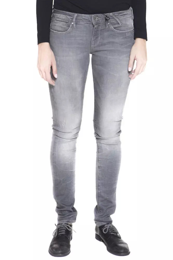 Gray Cotton Jeans & Pant