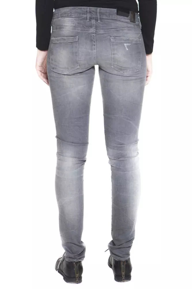 Gray Cotton Jeans & Pant