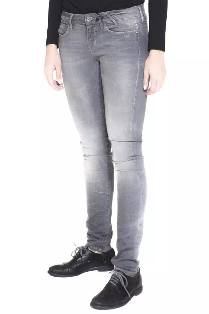 Gray Cotton Jeans & Pant