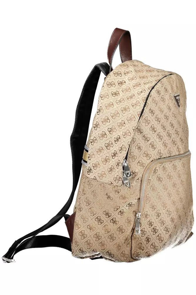 Brown Polyester Backpack