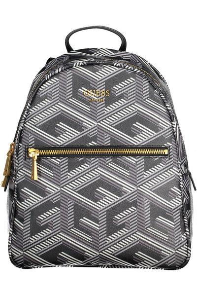 Black Polyurethane Backpack