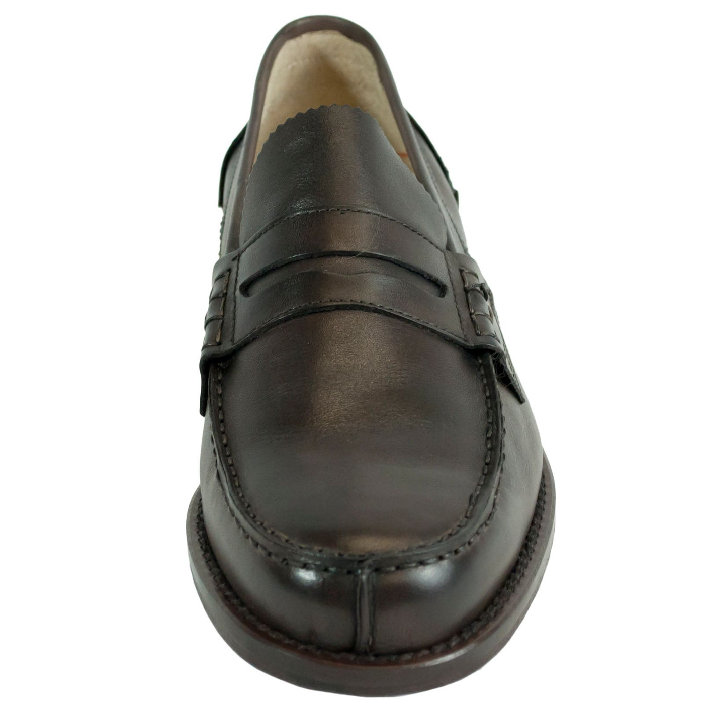 Dark Brown Leather Mens Loafers Shoes