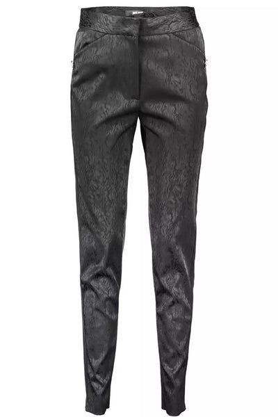 Black Polyester Jeans & Pant