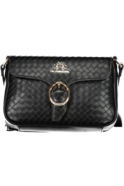 Black Polyurethane Handbag