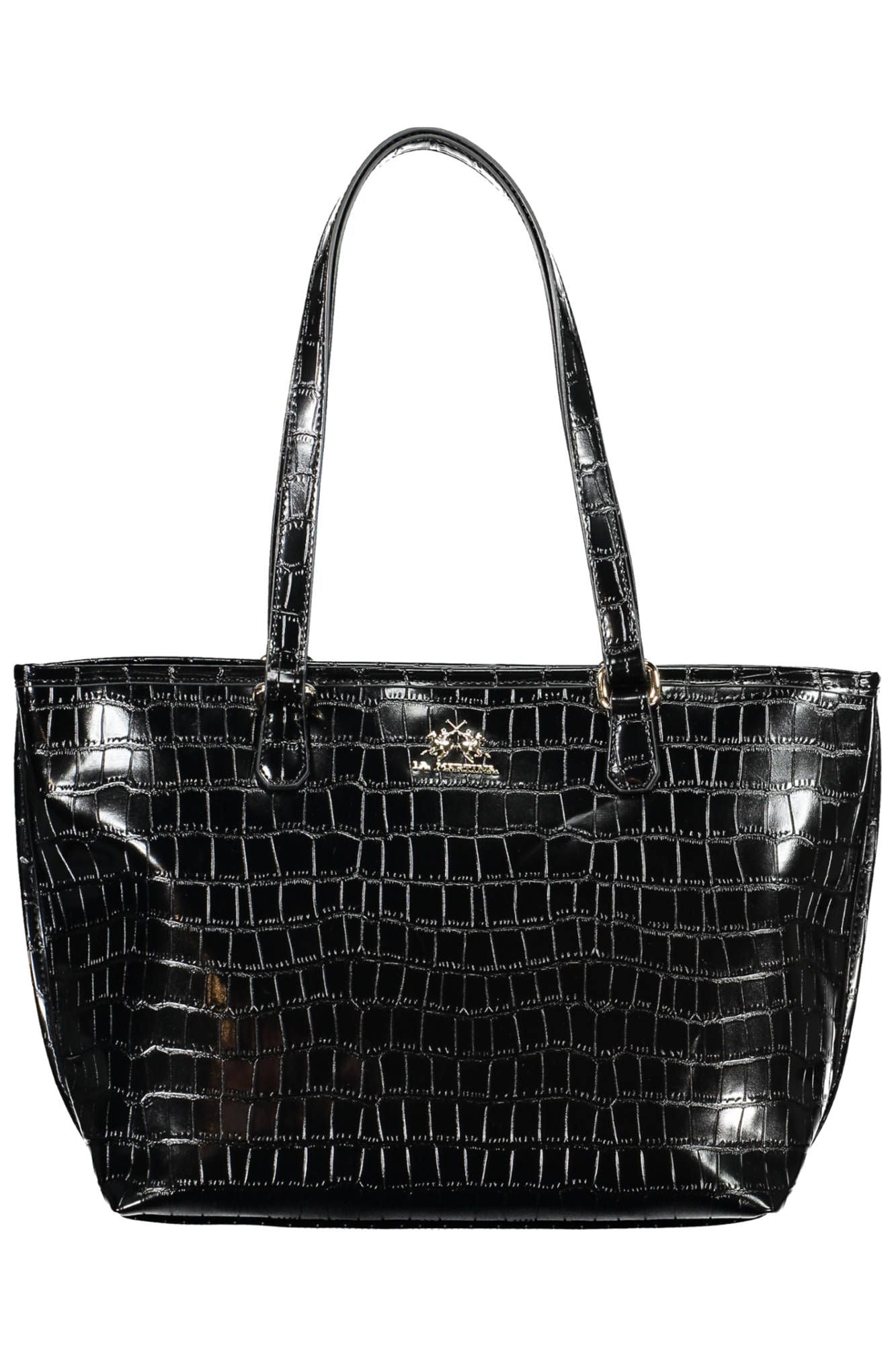 Black Polyurethane Handbag