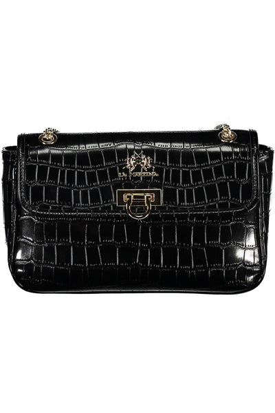 Black Polyurethane Handbag