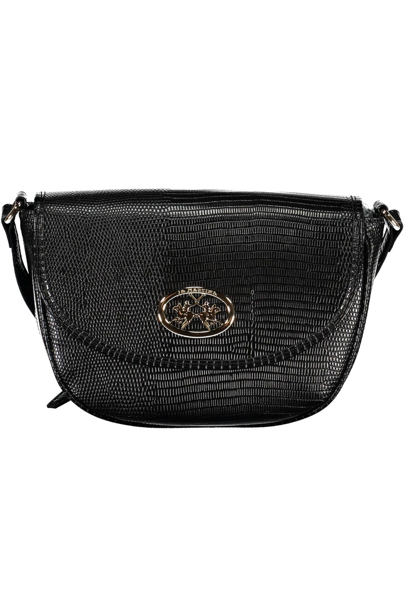 Black Polyurethane Handbag