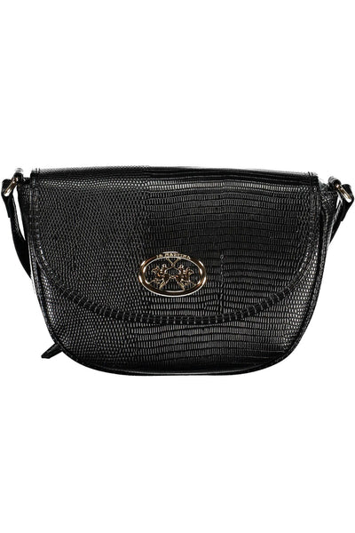 Black Polyurethane Handbag