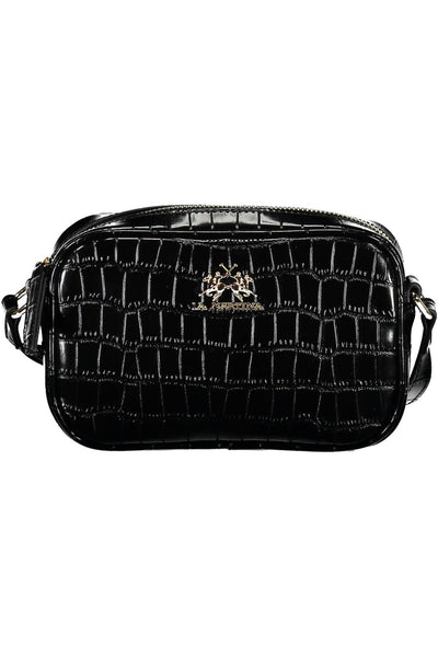 Black Polyurethane Handbag