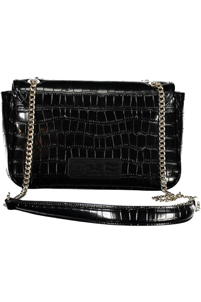 Black Polyurethane Handbag