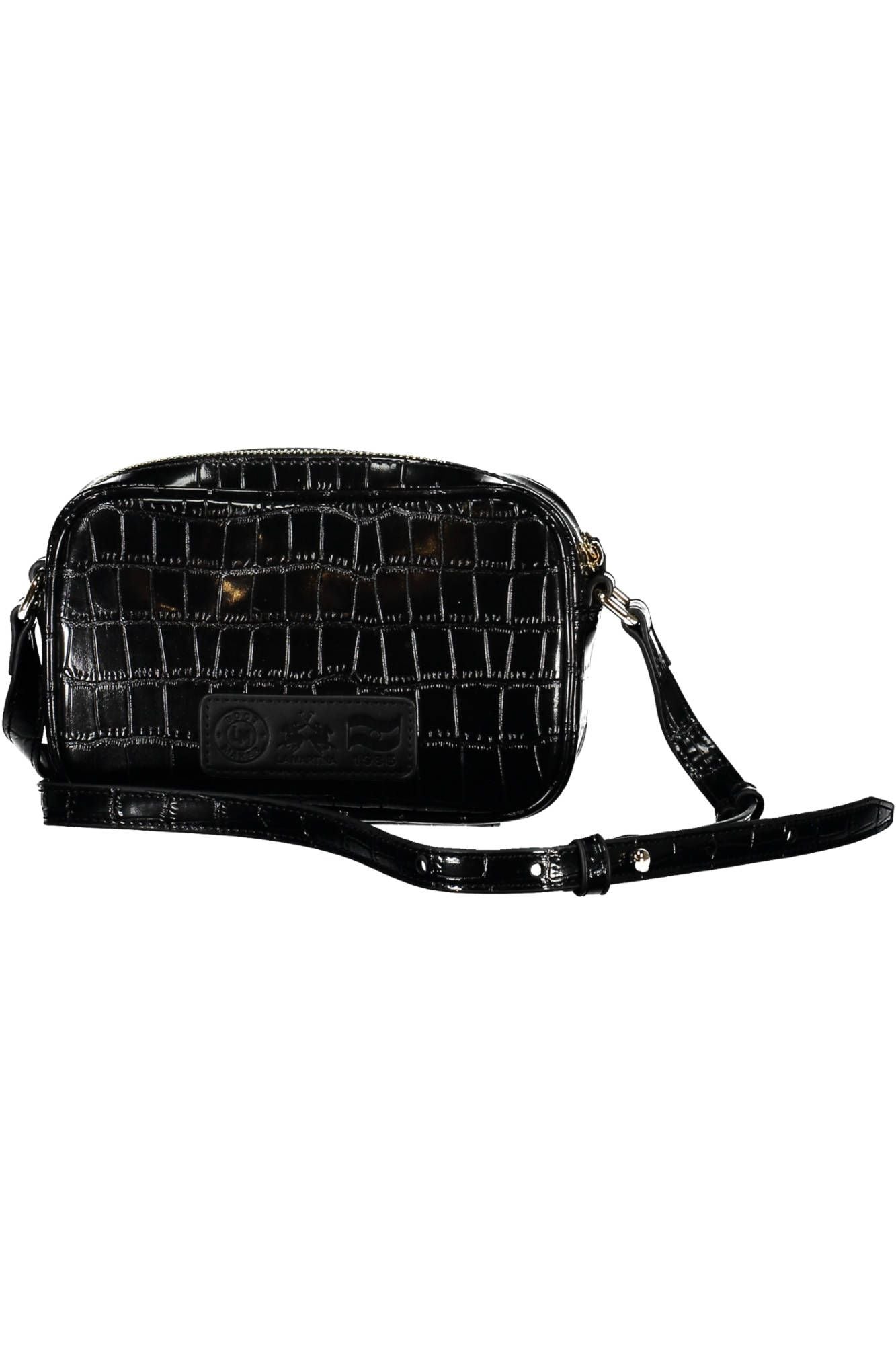 Black Polyurethane Handbag