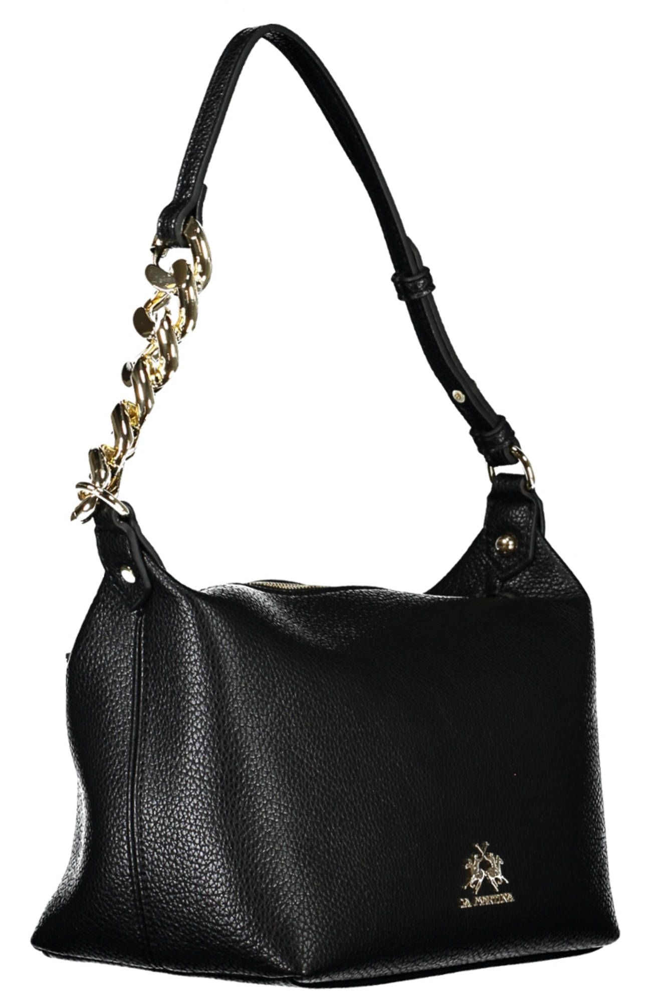 Black Polyurethane Handbag