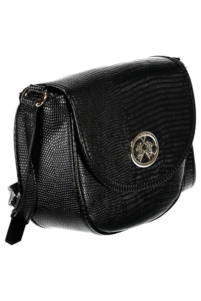 Black Polyurethane Handbag