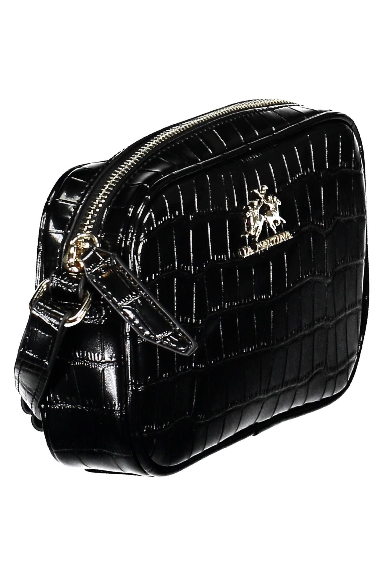 Black Polyurethane Handbag