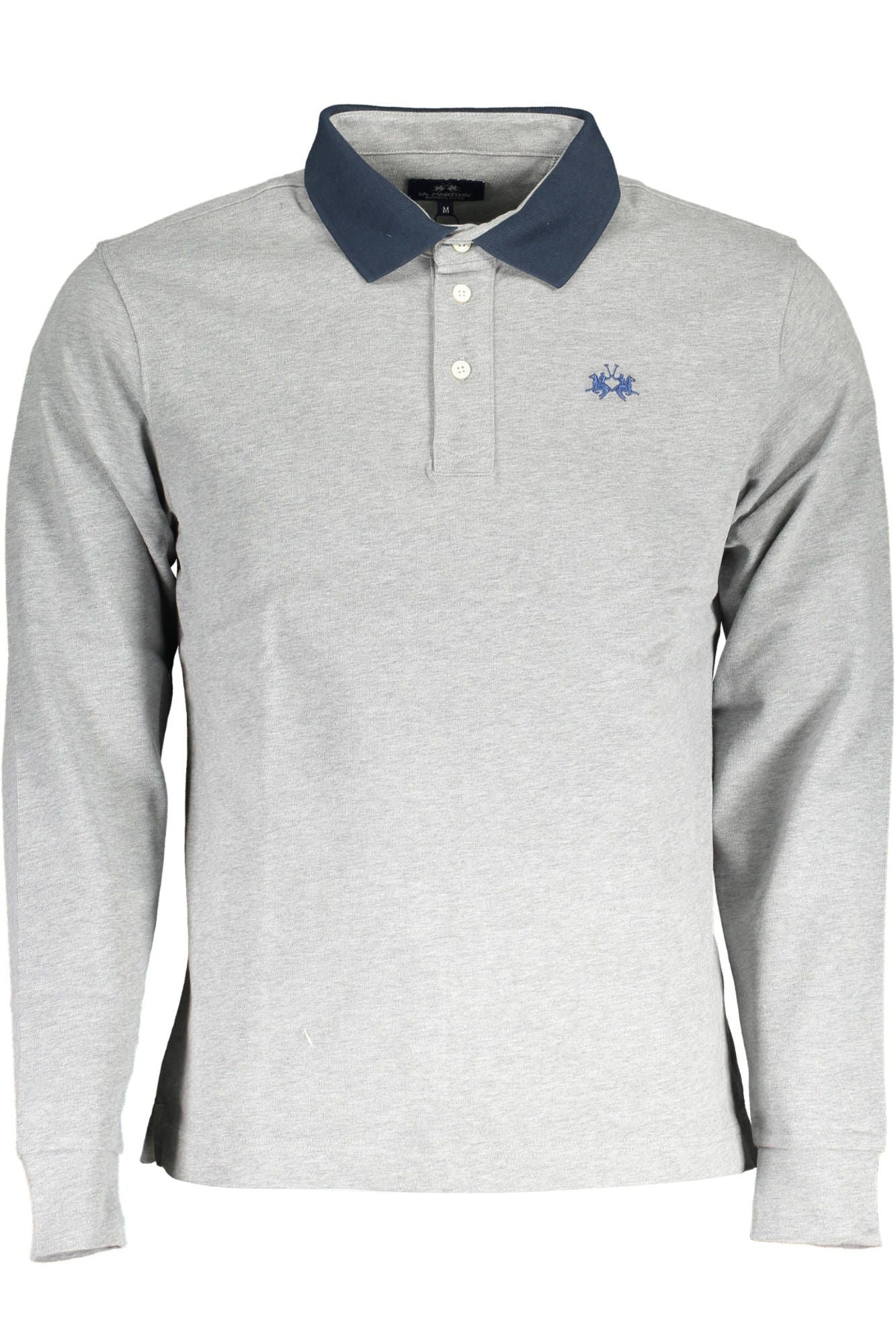 Gray Cotton Polo Shirt