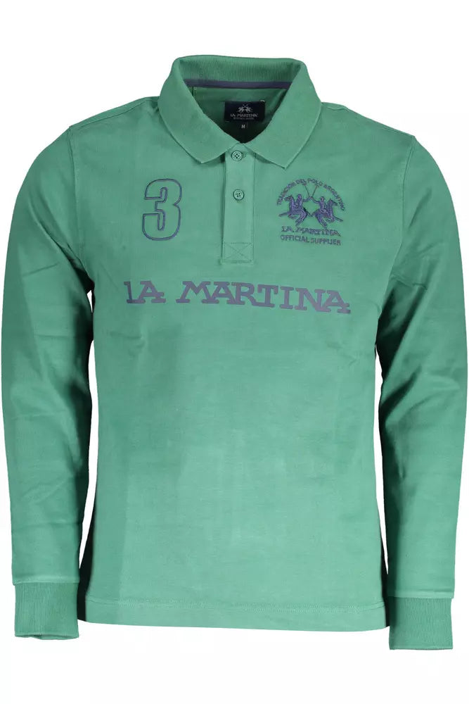 Green Cotton Polo Shirt