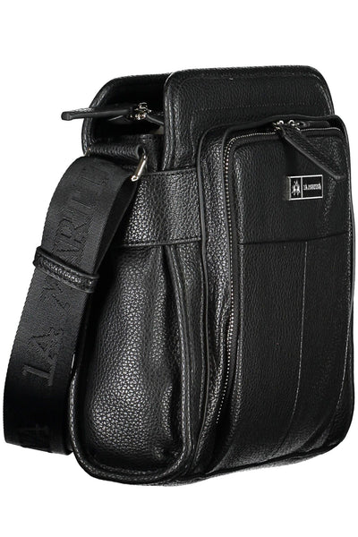 Black Polyurethane Shoulder Bag