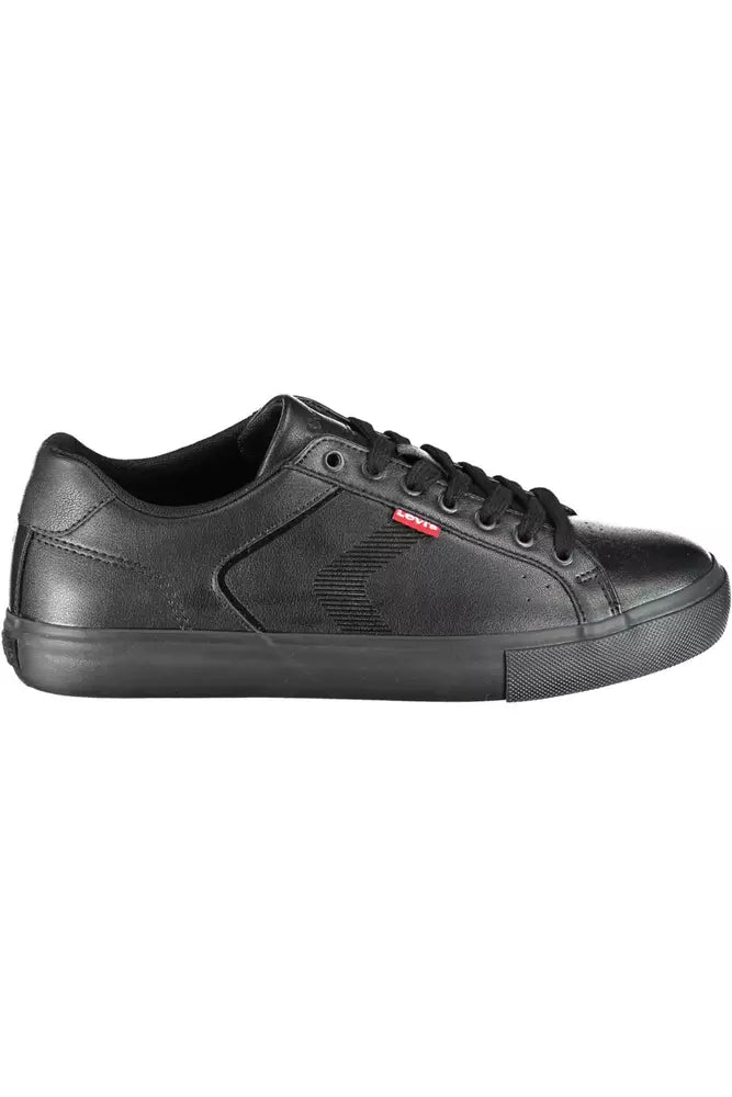 Black Polyester Sneaker