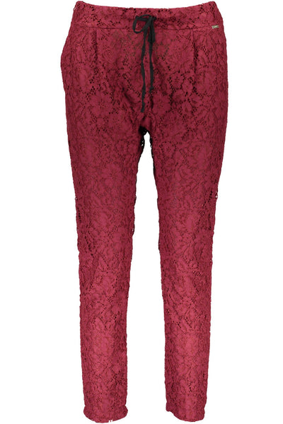 Red Cotton Jeans & Pant