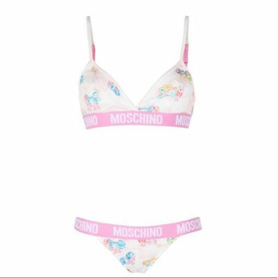 White My Little Pony Bra Briefs Set Two Piece Bikini