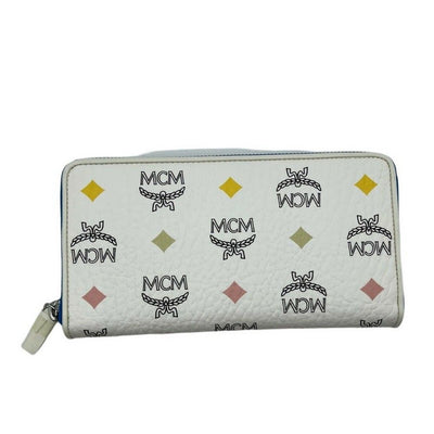 MCM Women's Spectrum Diamond White Visetos Long Zip Around Wallet