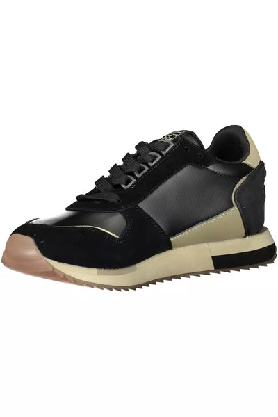 Black Polyester Sneaker