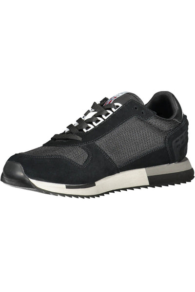 Black Polyester Sneaker