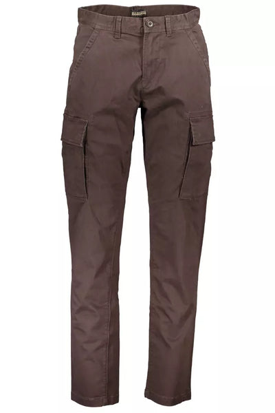 Brown Cotton Jeans & Pant